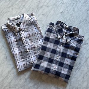 Two J Crew Slim Fit Button Down Shirts